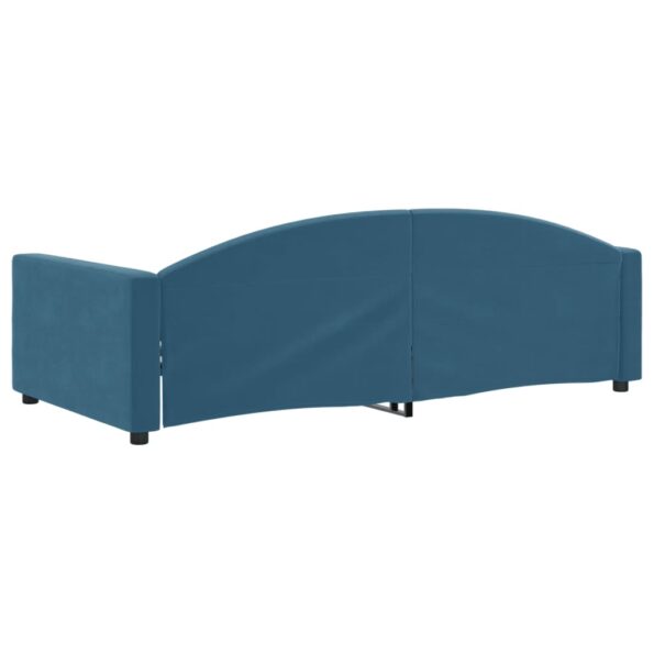 vidaXL Denná posteľ modrá 100x200 cm zamat – Obrázok 5