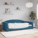 vidaXL Denná posteľ modrá 100x200 cm zamat