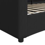 vidaXL Denná posteľ čierna 90x190 cm látka – Obrázok 6