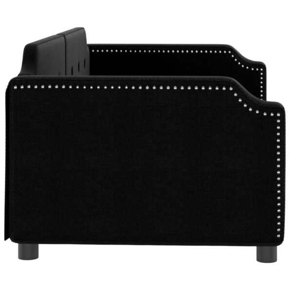 vidaXL Denná posteľ čierna 90x190 cm látka – Obrázok 4