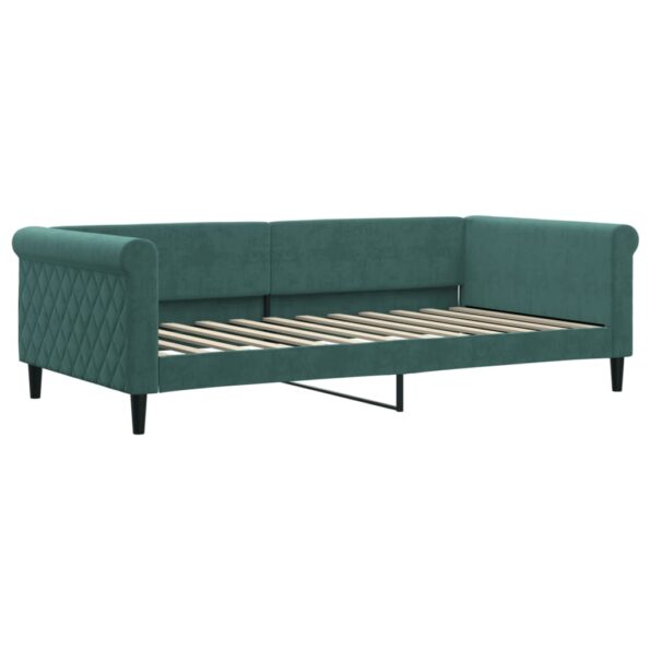 VXL8720845955489_a_en_hd_1.jpg vidaXL Denná posteľ tmavozelená 100x200 cm zamat – Obrázok 2