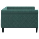 vidaXL Denná posteľ tmavozelená 100x200 cm zamat – Obrázok 4