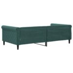 vidaXL Denná posteľ tmavozelená 100x200 cm zamat – Obrázok 5