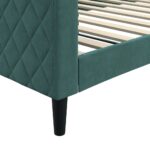 vidaXL Denná posteľ tmavozelená 100x200 cm zamat – Obrázok 6