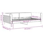 vidaXL Denná posteľ tmavozelená 100x200 cm zamat – Obrázok 8