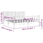 vidaXL Posteľ bez matraca 200x200 cm masívna borovica – Obrázok 12