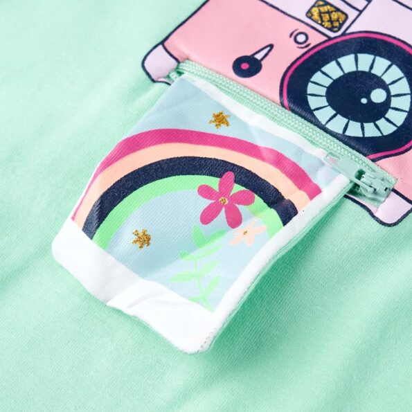 Detské tričko žiarivo zelené 128 – Obrázok 5