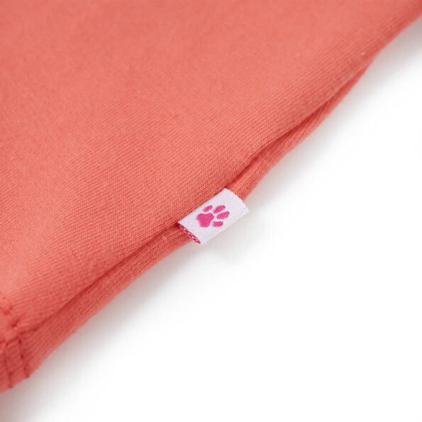 Detské tričko s volánovými rukávmi koralové 128 – Obrázok 6