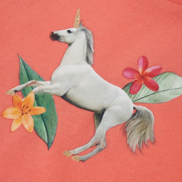 Detské tričko s krátkym rukávom koralové 128 – Obrázok 4