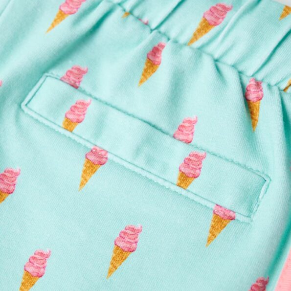 Detské kraťasy so šnúrkou svetlomätové 104 – Obrázok 6