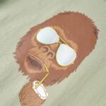 Detské tričko s krátkymi rukávmi svetlé kaki 128 – Obrázok 4