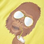 Detské tričko s krátkym rukávom žlté 128 – Obrázok 4