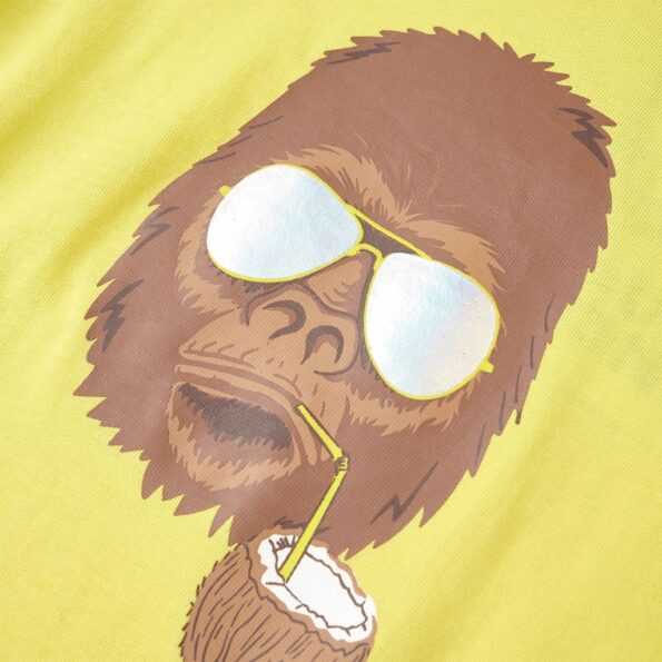 Detské tričko s krátkym rukávom žlté 128 – Obrázok 4