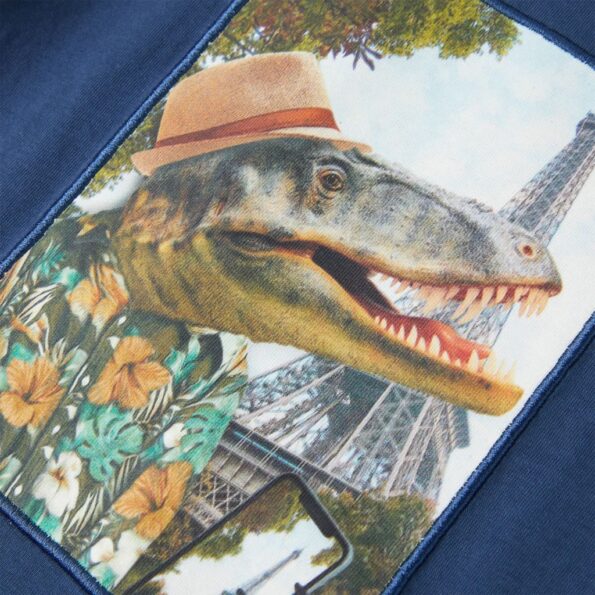 Detské tričko tmavomodré 116 – Obrázok 4