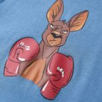 Detské tričko s dlhými rukávmi stredne modré 128 – Obrázok 4