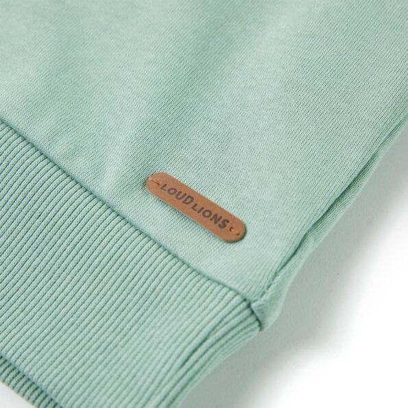 Detská mikina svetlá kaki 104 – Obrázok 5