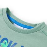 Detská mikina svetlá kaki 128 – Obrázok 3