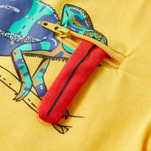 Detské tričko s dlhými rukávmi svetlookrové 116 – Obrázok 5