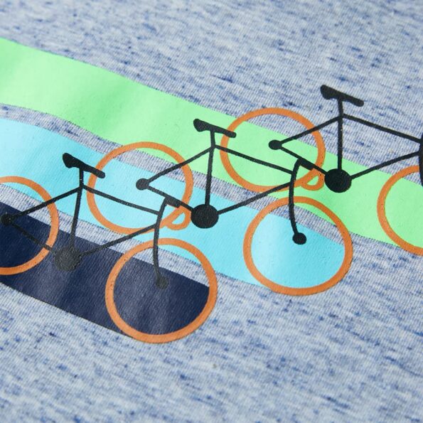 Detské tričko s krátkymi rukávmi modré melanž 116 – Obrázok 4