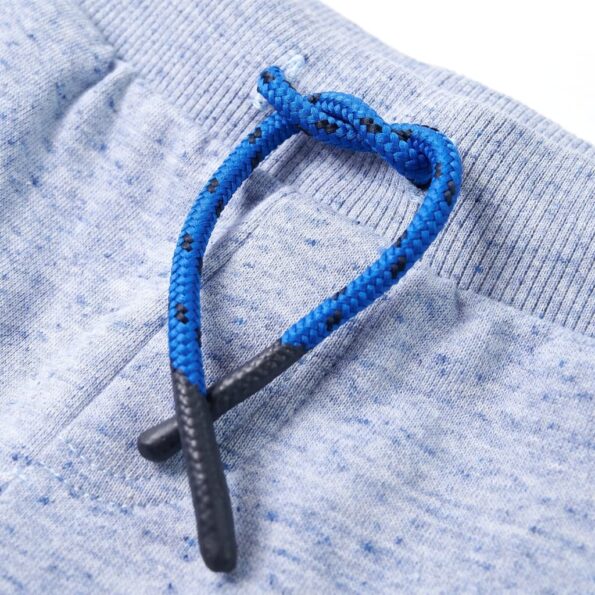 Detské kraťasy so šnúrkou modré melanž 128 – Obrázok 4