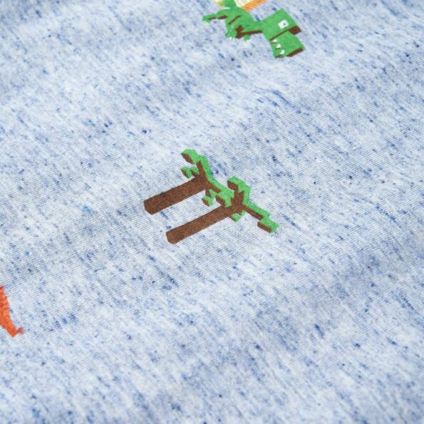 Detské tričko modré melanž 128 – Obrázok 4