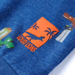 Detská mikina tmavomodrá melanž 116 – Obrázok 4