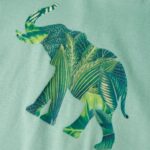 Detské tričko svetlé kaki 128 – Obrázok 4