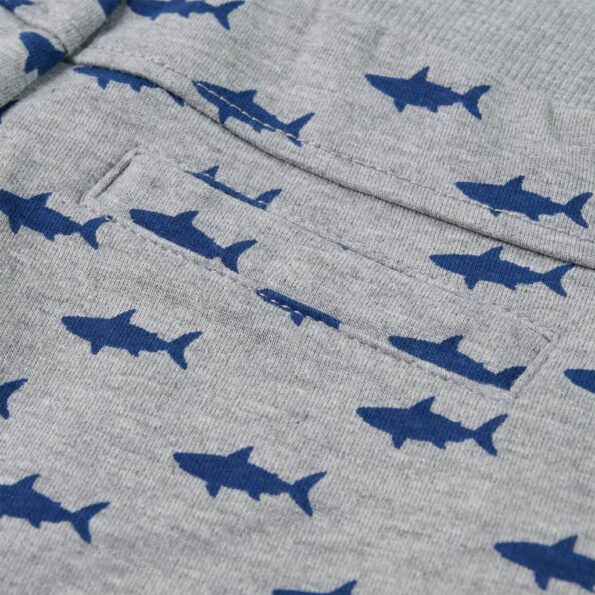 Detské kraťasy so šnúrkou svetlosivé melanž 116 – Obrázok 6