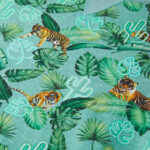 Detská mikina svetlozelená melanž 116 – Obrázok 4