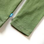 Detské tričko s dlhými rukávmi svetlé kaki 104 – Obrázok 6