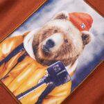 Detské tričko s dlhými rukávmi pálené oranžové 116 – Obrázok 4