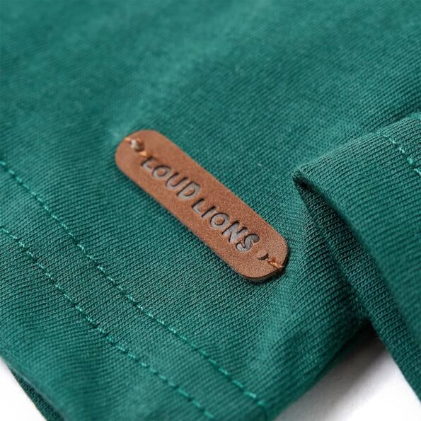 Detské tričko s dlhými rukávmi zelené 116 – Obrázok 6