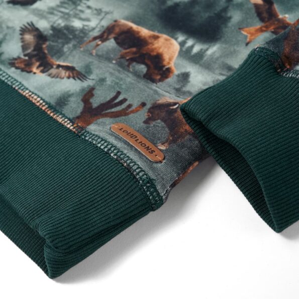 Detská mikina tmavozelená 116 – Obrázok 5