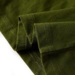 Detské tričko s dlhými rukávmi tmavé kaki 128 – Obrázok 6