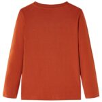 Detské tričko s dlhými rukávmi svetlohrdzavé 116 – Obrázok 2