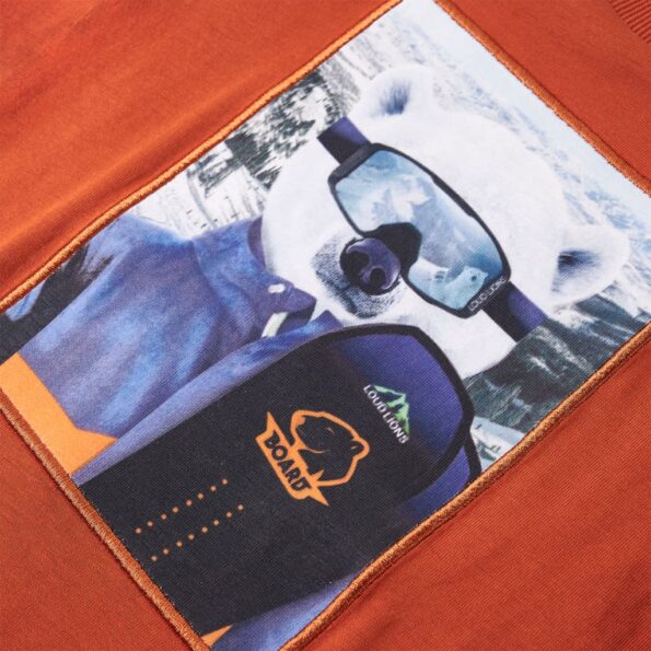 Detské tričko s dlhými rukávmi svetlohrdzavé 116 – Obrázok 4