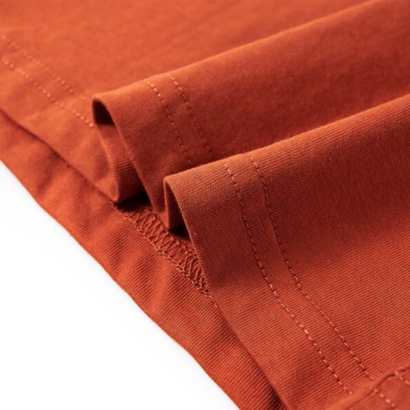 Detské tričko s dlhými rukávmi svetlohrdzavé 116 – Obrázok 6