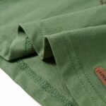 Detské tričko s dlhými rukávmi svetlé kaki 104 – Obrázok 6