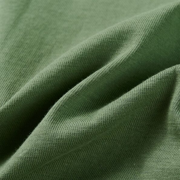 Detské tričko s dlhými rukávmi svetlé kaki 104 – Obrázok 7