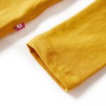 Detské tričko s dlhými rukávmi tmavookrové 104 – Obrázok 5