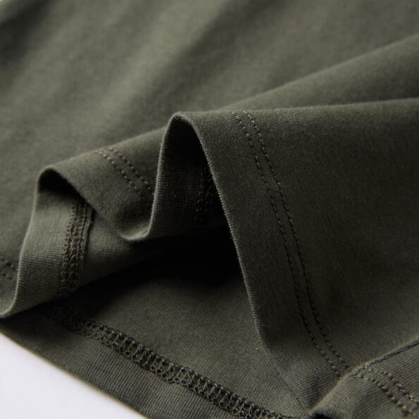 Detské tričko s dlhými rukávmi kaki 128 – Obrázok 6