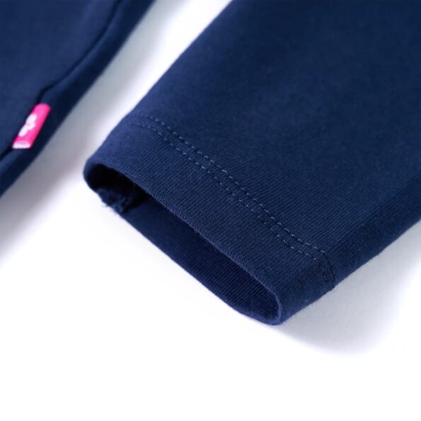 Detské tričko s dlhými rukávmi námornícke modré 128 – Obrázok 5