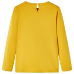 Detské tričko s dlhými rukávmi tmavookrové 128 – Obrázok 2