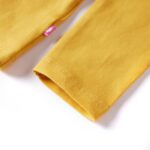 Detské tričko s dlhými rukávmi tmavookrové 128 – Obrázok 5