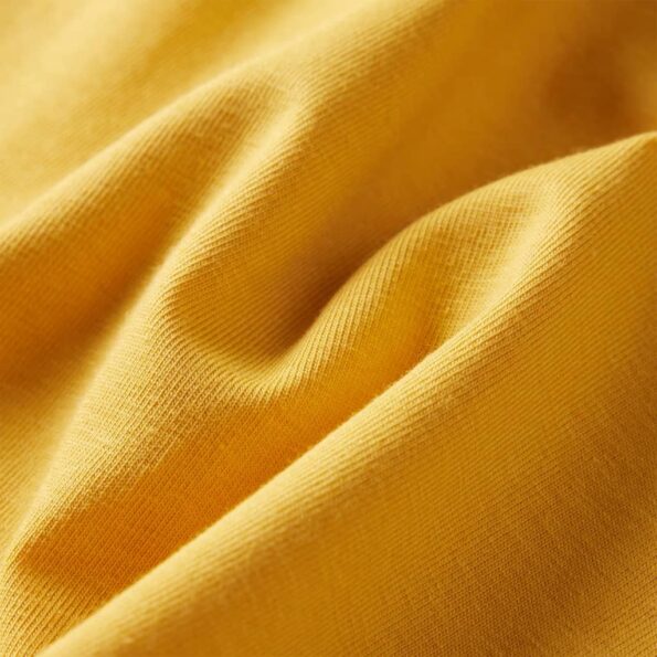 Detské tričko s dlhými rukávmi tmavookrové 128 – Obrázok 7