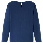 Detské tričko s dlhými rukávmi námornícke modré 128 – Obrázok 2