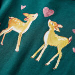 Detské tričko s dlhými rukávmi tmavoyelené 104 – Obrázok 4