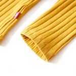 Detské tričko dlhý rukáv rebrovaný úplet tmavo okrové 116 – Obrázok 5