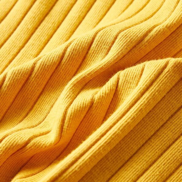 Detské tričko dlhý rukáv rebrovaný úplet tmavo okrové 116 – Obrázok 7