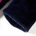 Detský kabát umelá kožušina námornícky 116 – Obrázok 5